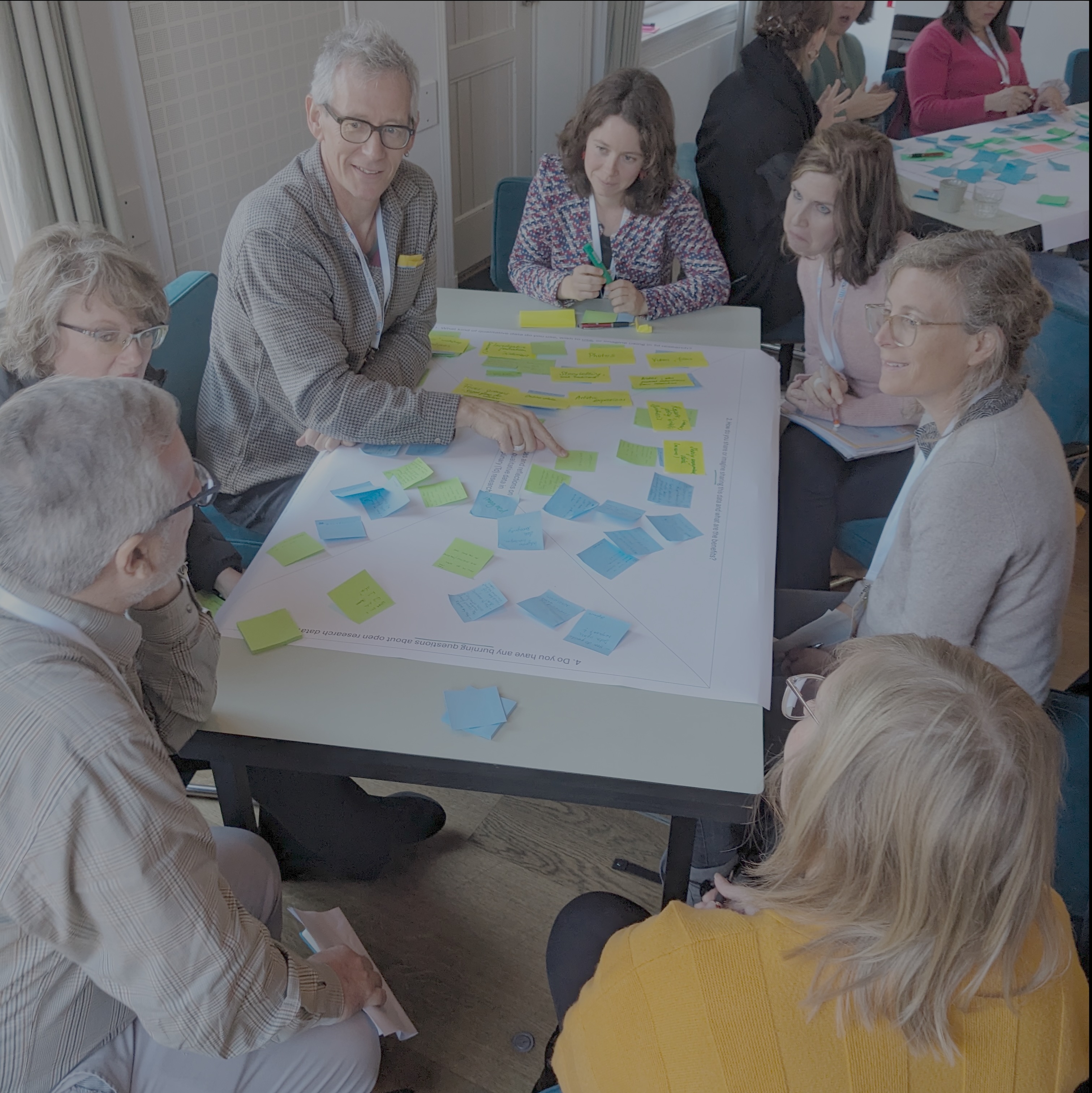 Workshop participants discussing challenges and experiences of sharing qualitative data in transdisciplinary research.